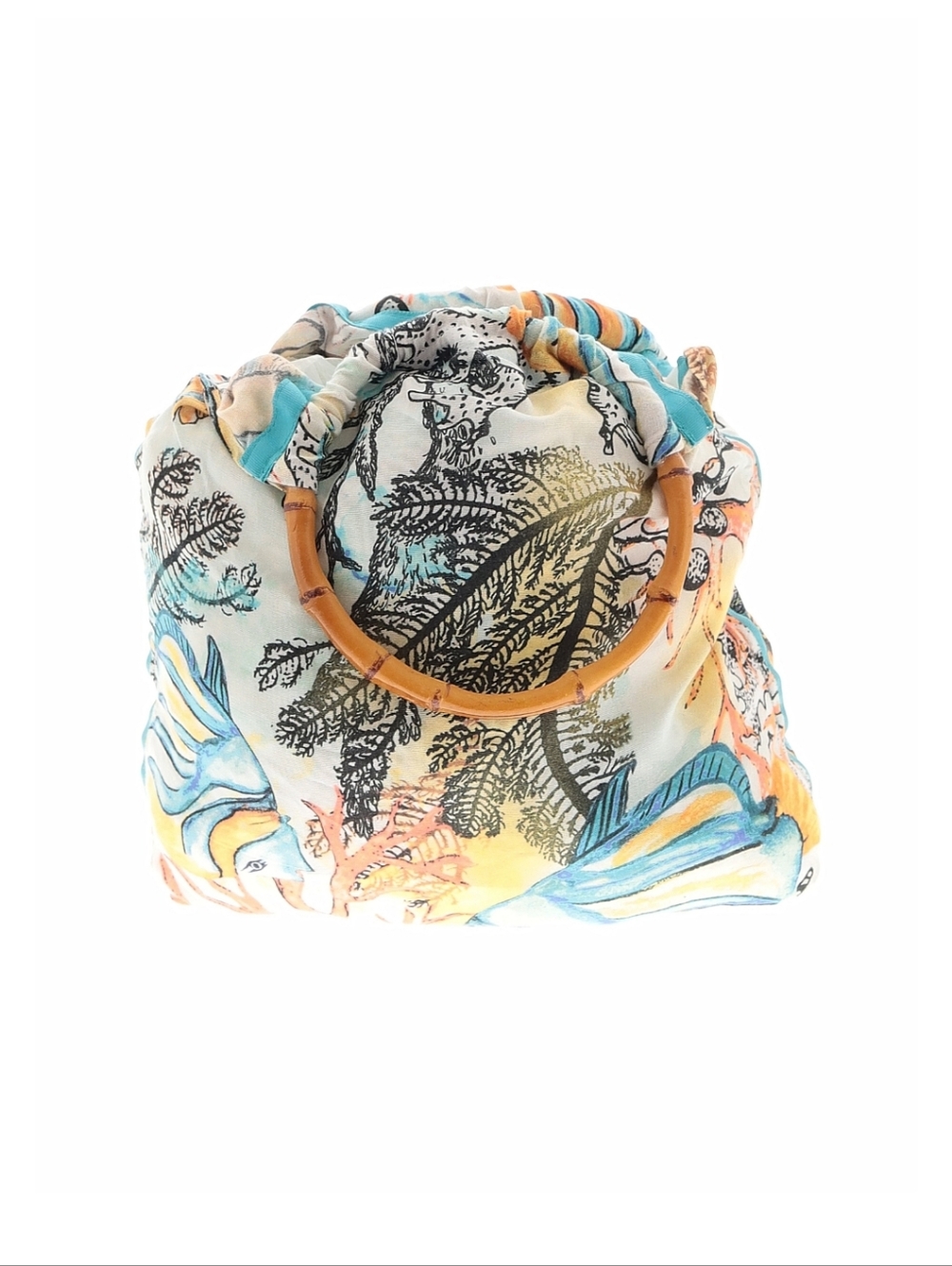Chicco Colorful Tropical Print Bamboo Handle Tote